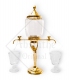 Small, gold plated Absinthe Fountain with 2 taps - mini metal golden absinthe lady fountain.