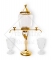 Small, gold plated Absinthe Fountain with 2 taps - mini metal golden absinthe lady fountain