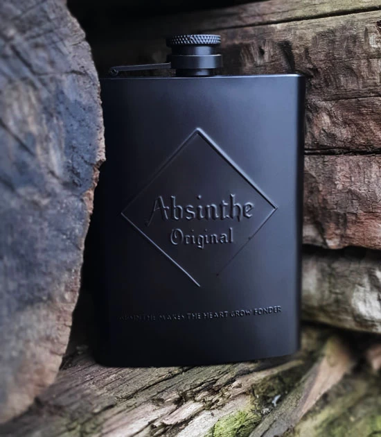 Absinthe Hip Flask is just perfect for sneaking a quick drink... whether it's absinthe, whiskey, or rum.