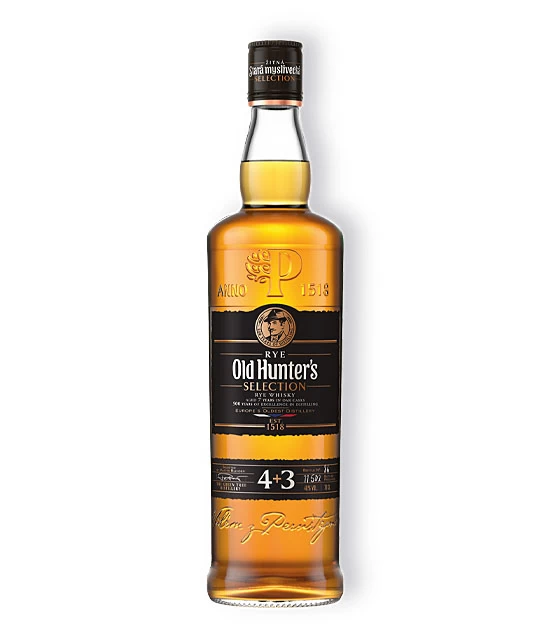 Old Hunter's 7 YO Rye whiskey matured in old bourbon oak barrels for 4+3 years.