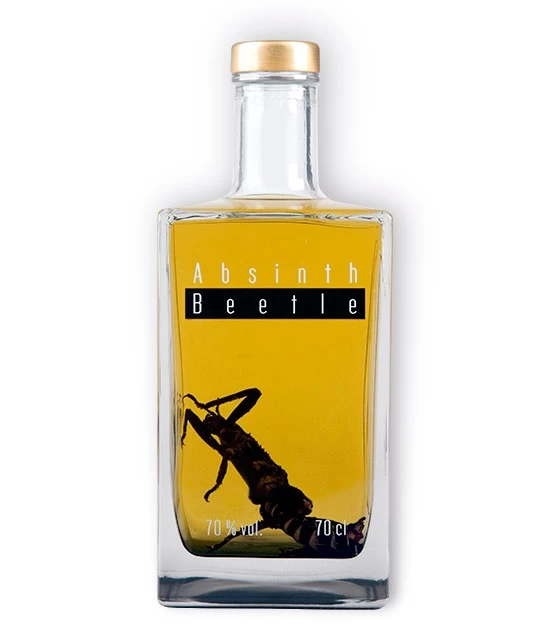 New Bottle of Absinth Beetle - Strong Czech Absinth with Giant Bug Inside.