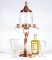 Gold Absinthe with copper plated metal absinthe fountain and Pontarlier absinthe glasses.